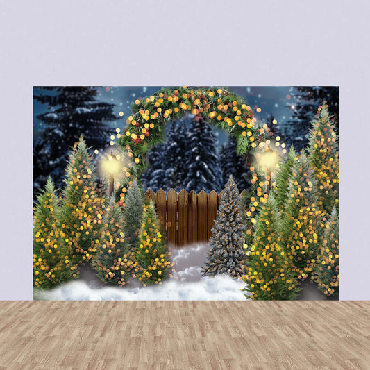 Christmas Party Decoration Photo Backdrops Tree Retro Vintage Wooden Wall Fireplace Christmas Backgrounds for Photo Studio