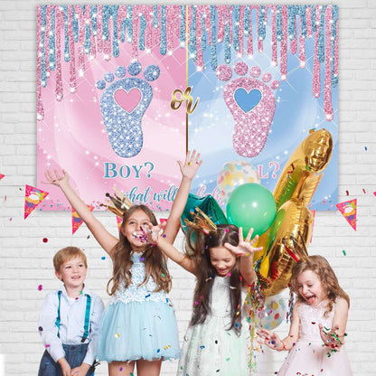 Baby Shower Backdrop For Photography Boy Or Girl Gender Reveal Party Background Pink Or Blue Decor Photocall Studio Props