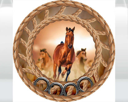 Horse Stable Round Backdrop for Birthday Decor Background Cylinder Pedestal Covers Plinth Cover Printed Fabric Baby Shower