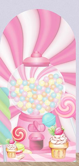 Sensfun Candy Donut theme Arched Wall Chiara Backdrop for Baby Kids Birthday Party Background Decoration