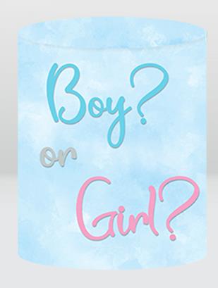 Boy or Girl Cylinder Pliar Covers Gender Reveal Party Plinth Pedestal Cover Cake Table Party Decoration