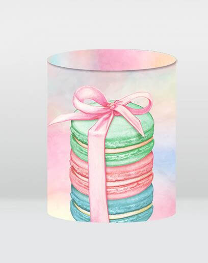 Ice Cream Donut Cake Cylinder Pillar Pedestal Cover for Kids Birthday Party