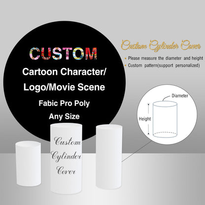Mr and Mrs Wedding Party Round Backdrop Cover Customize Name Floral Circle Background Cake Table Party Decoration
