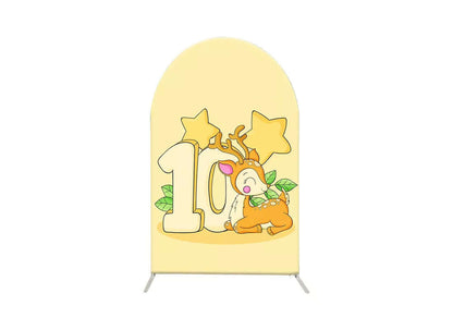 Sensfun Cartoon Deer Birthday Arched Wall Chiara Backdrops Wedding Arch Backdrop Stand Frame Metal Aluminum For Baby Show Party Decoration
