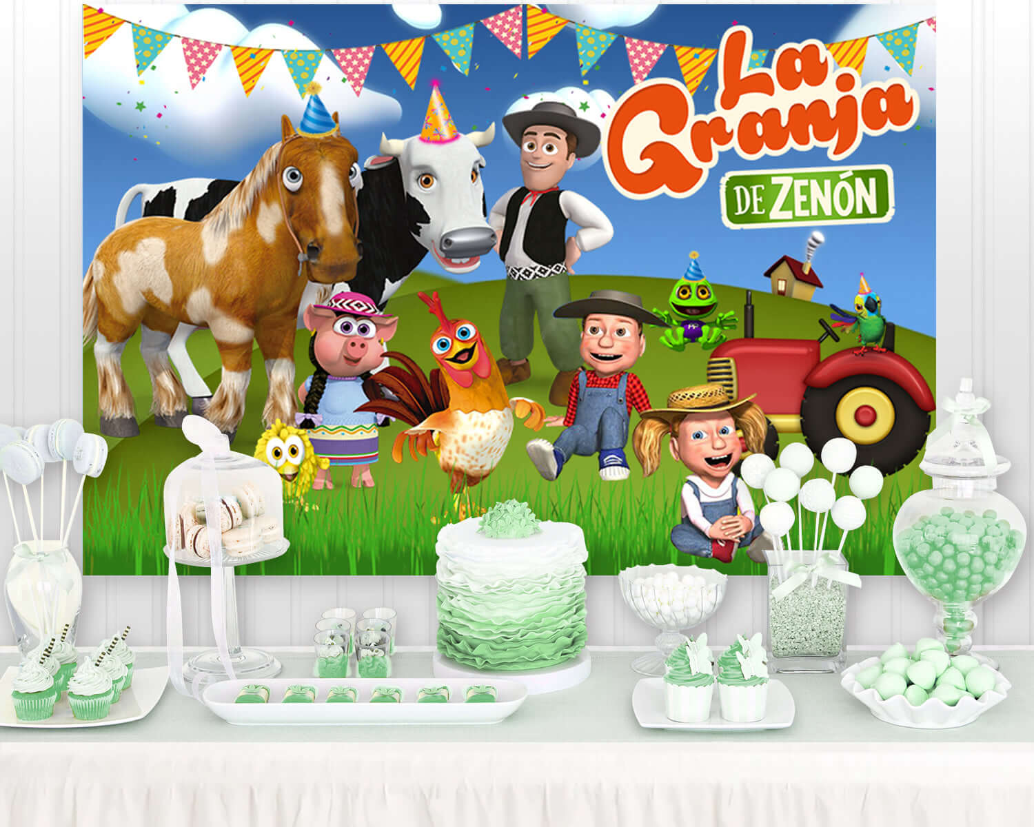 La Granja De Zenon Photo Backdrop Animal Farm Baby Shower Happy Birthday  Party Kids Photograph Background Banner Decoration