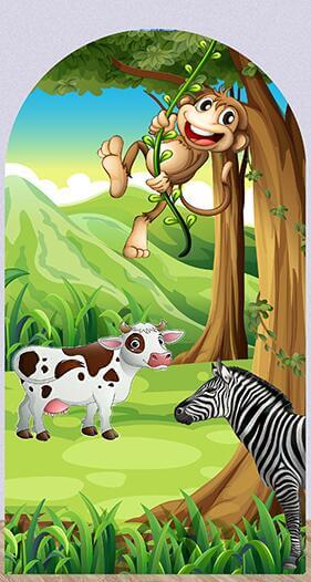 Jungle Safari Photography Background for Boy Birthday Party Decor Wild One Baby Shower Arch Backdrop Cover Doubleside Prints