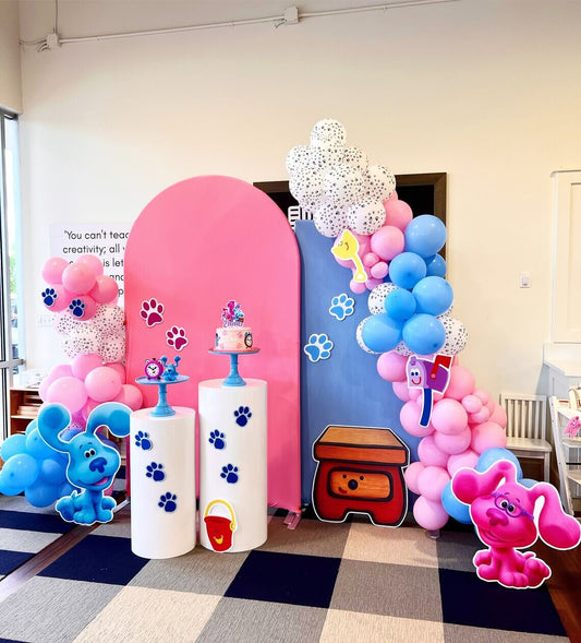 Pink Blue Boy or Girl Arch Wall Chiara Backdrop Cover Baby Shower Background for Photo Studio