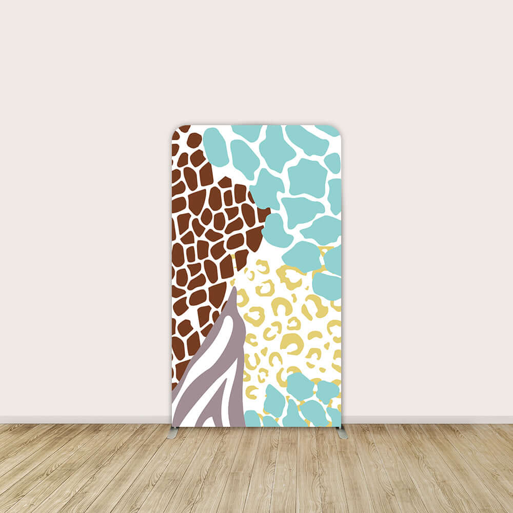 4x7ft Safari Party Arch Backdrop Cover with Double Side Prints Arched Stand for Events Birthday Party Decoration Custom Design